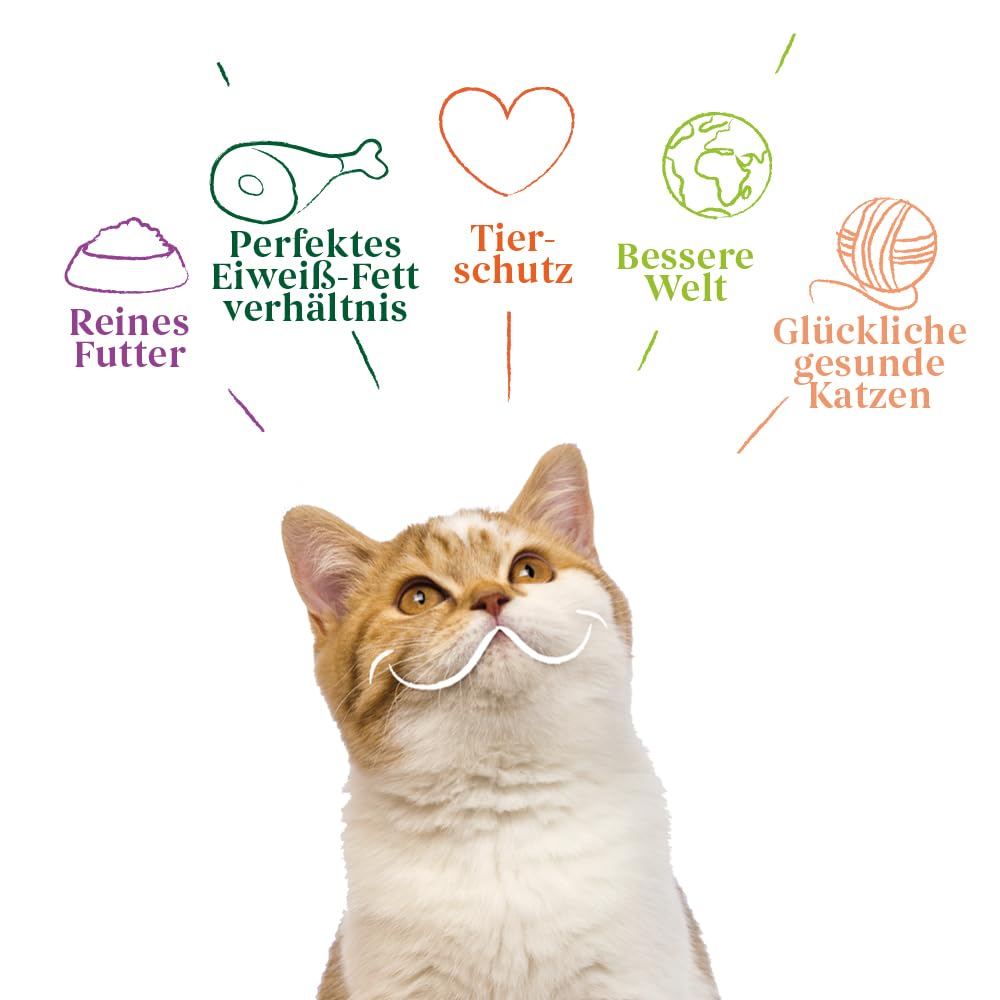 Yarrah Bröckchen Huhn Truthahn 100g Bio Katzenfutter, 16er Pack (16 x 0.1 kg)