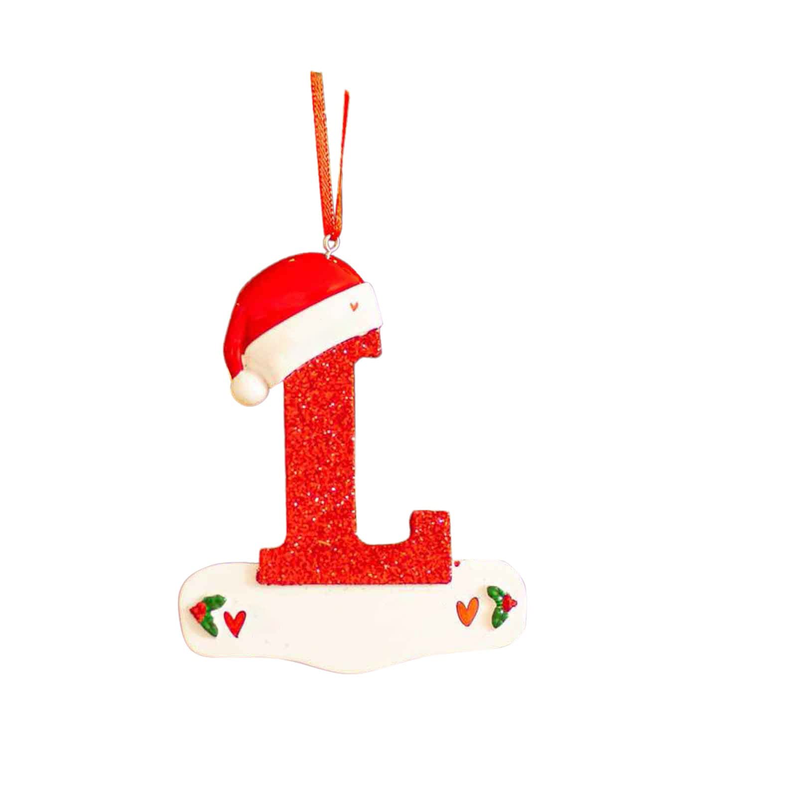 عيد الميلاد زينة شخصية عيد الميلاد 26 رسالة رسالة شخصية الحلي ديكور المنزل Ball Ornament (red12-C, L)