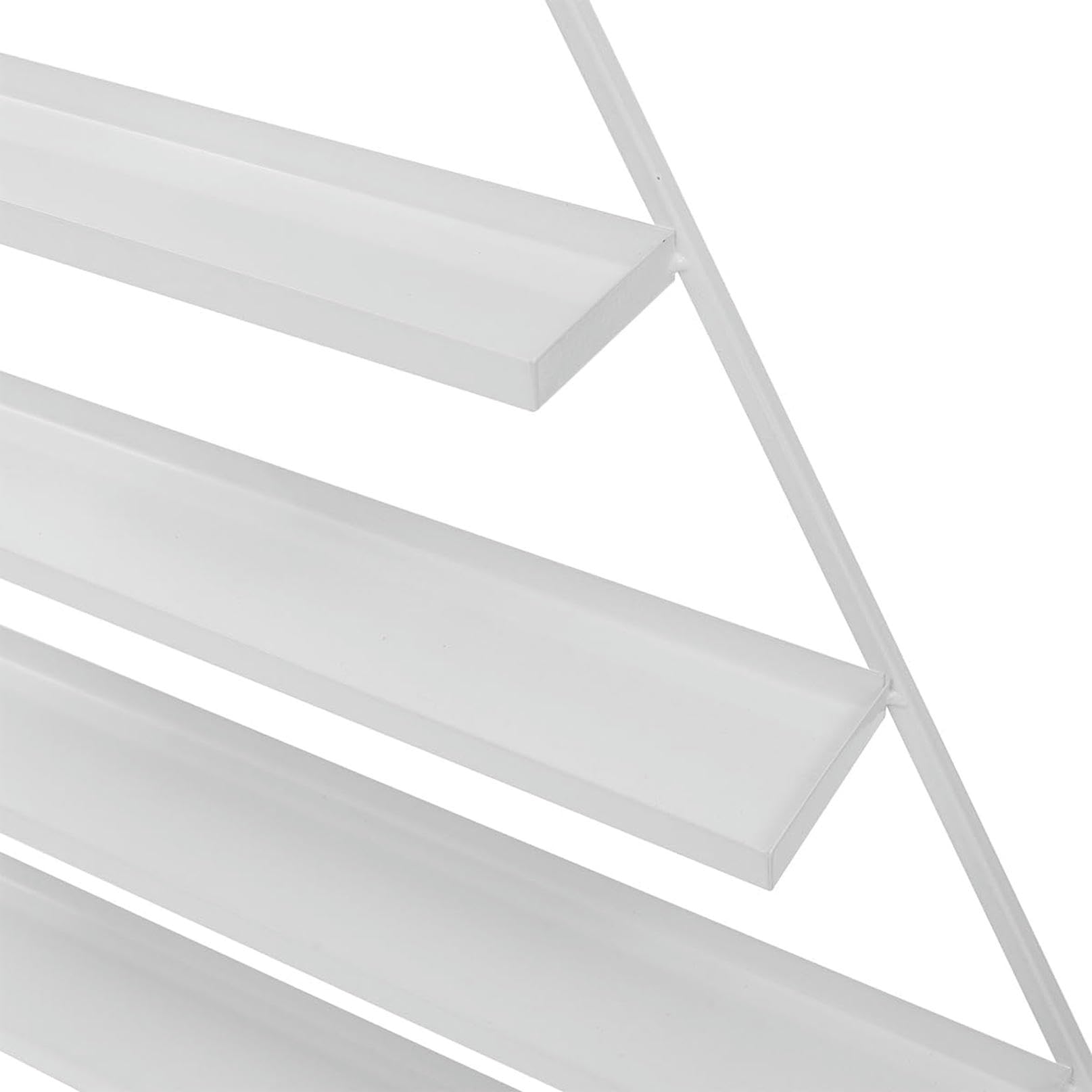 Porta smalti triangolari Bianchi, Porta Cosmetici da Parete, espositore in Metallo per Centri estetici, Centri estetici e casa (Set da 2)