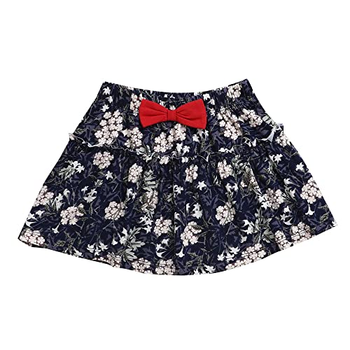 Image of Hopscotch Girls Polyester Blend Floral Print Knee Length Skirt