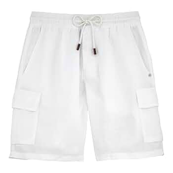 Amazon.com: Vilebrequin Men Linen Bermuda Shorts Cargo