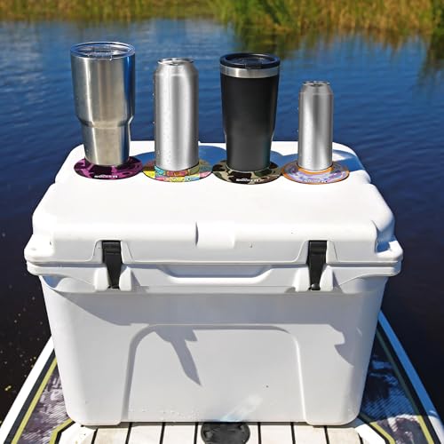 Image of Lil Sucker Suction Cup Holder - Universal Drink Holder for Paddle Board, Kayak, ATV & Boat - Clip-On Coffee Anti-Spill - Camo Pack of 2