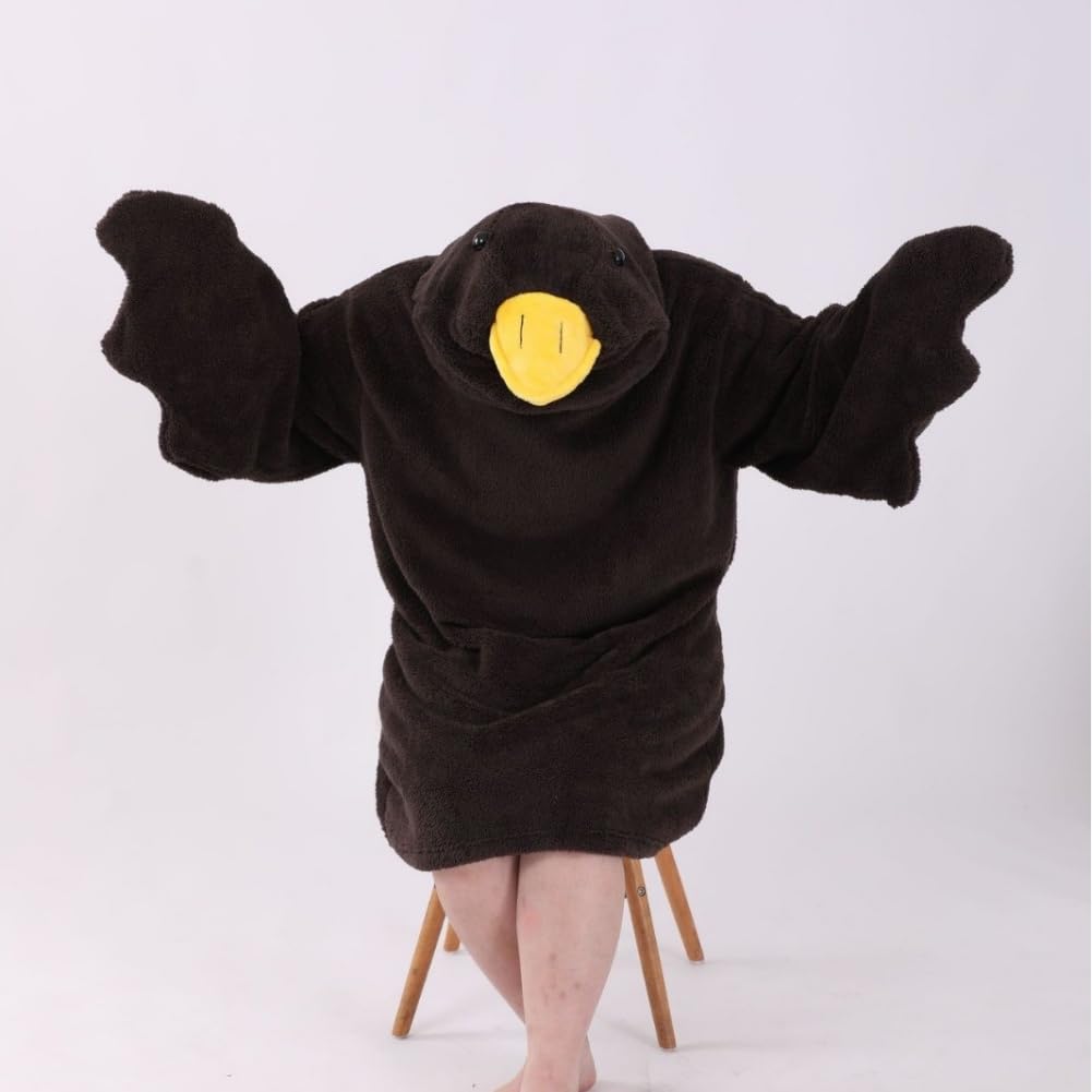 Pijama de pato, divertido disfraz de ganso con capucha para adultos, mameluco suave de animales con mangas y pantuflas de pies
