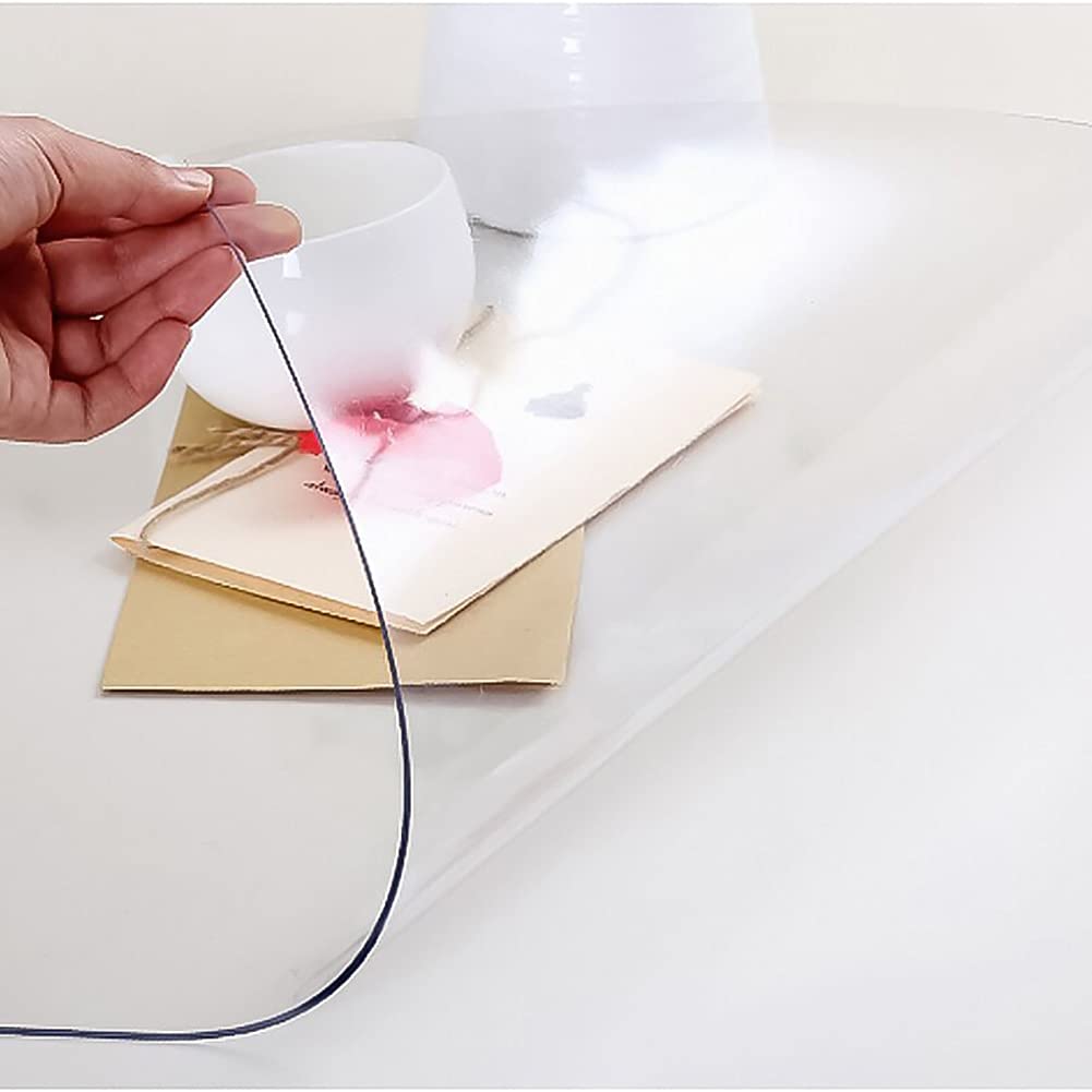 Nappe de table transparente épaisse pour préserver le mobilier des chocs et liquides