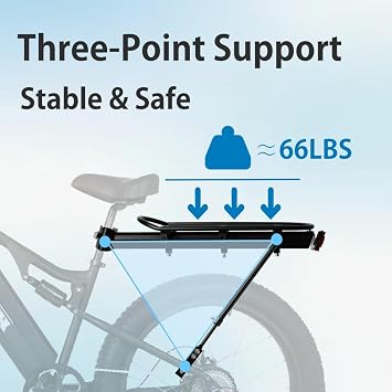 Fat Tire Bike Rack and Electric Bike Rack, Parrilla para Bicicletas Trasera, Ideas as Cargo Rack with Load Capacity
