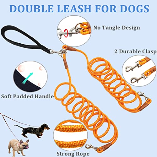 JDIDNEID 8 FT Double Dog Leash, 1/4" Rope Dual Lead, 2 Way Dog Leash by JDIDNEID - Image 8