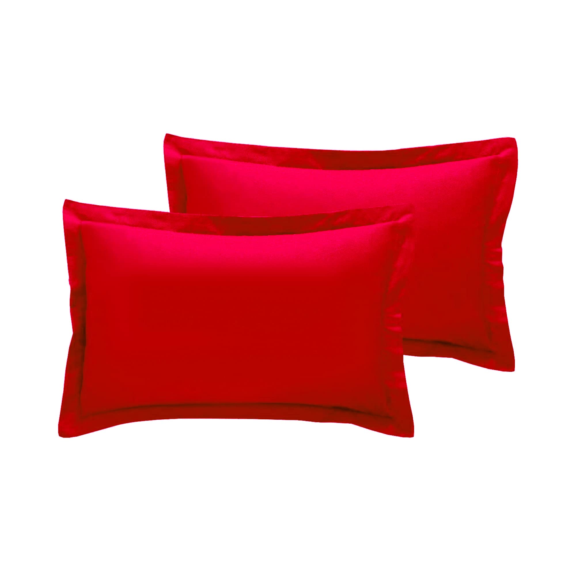 Comfort Collections Red New 200Tc Thread Count 100% Egyptian Cotton Pillow Case Pair Housewife 50Cm X 75Cm Approx