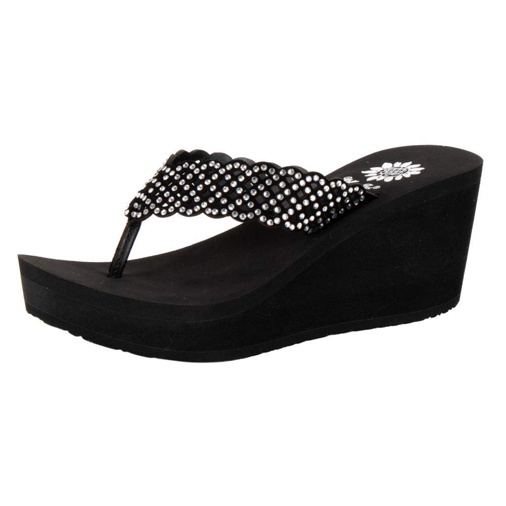 Buy Yellow Box Women's Deloise EVA Wedge Platform Embellished Sandals