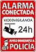 Cartel Alarma Conectada A5 Interior/Exterior | Placa Disuasoria PVC Flexible, Cartel Aviso...