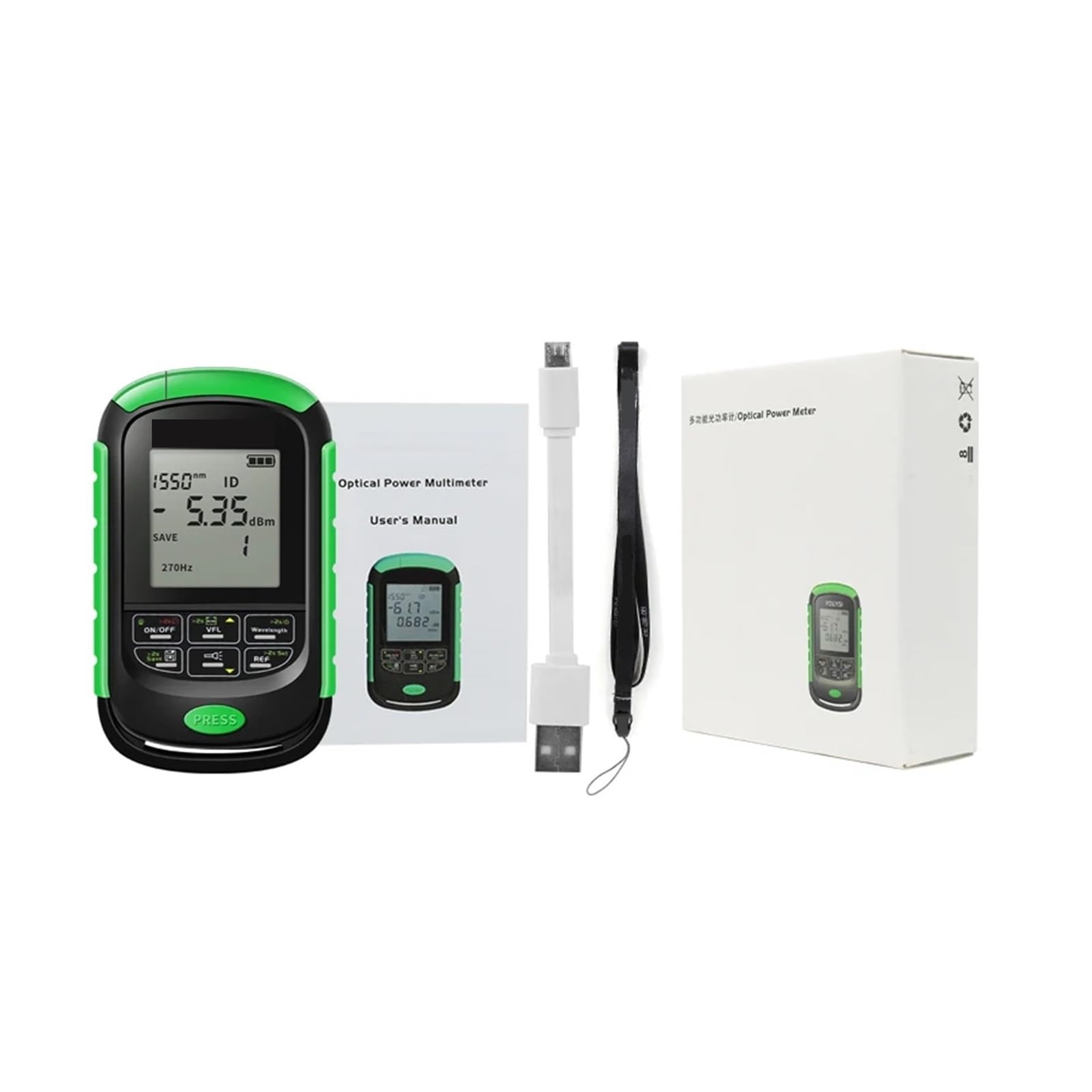 Tester kabli sieciowych, Wielofunkcyjny Miernik Mocy Optycznej Mini 4 W 1 Test Kabli Sieciowych Tester Światłowodów Wizualny Lokalizator Uszkodzeń 5 Km 15 30 Led(NT-1mw 5KM)