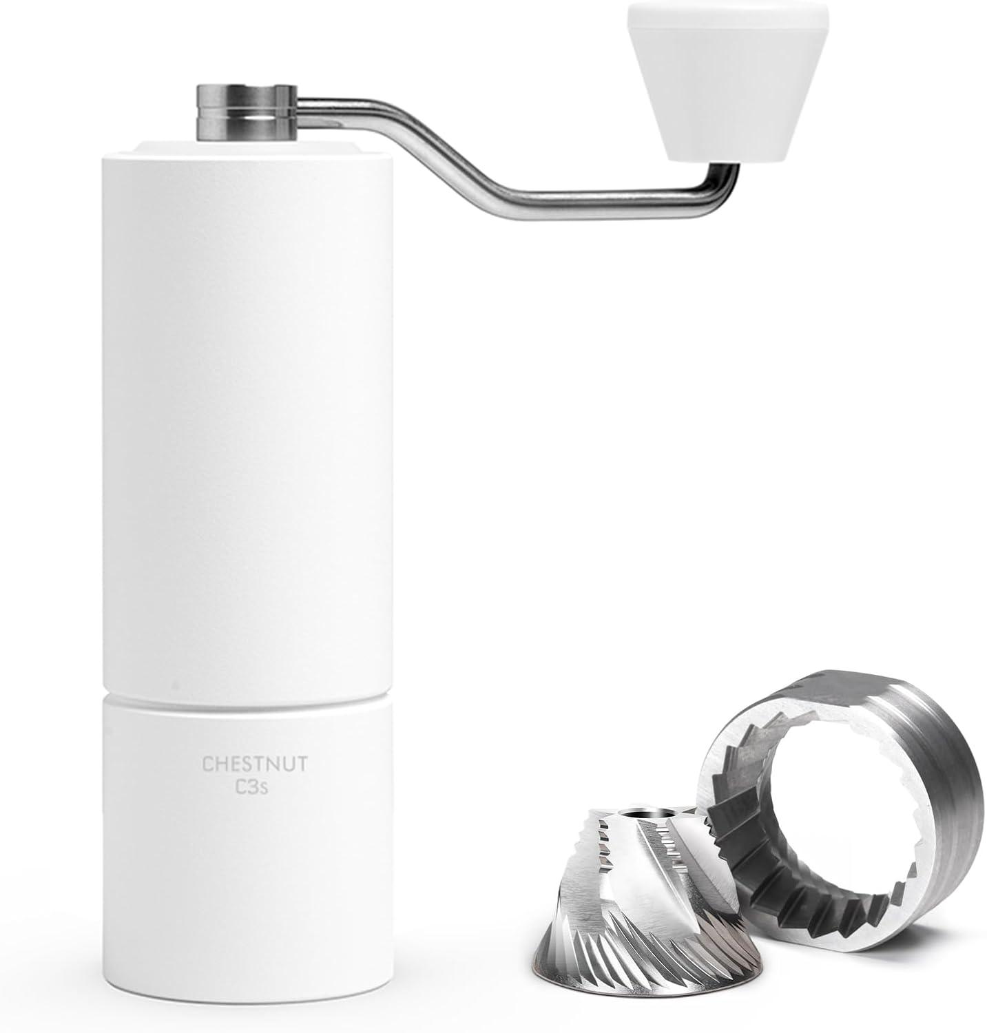 TIMEMORE Manual Coffee Grinder Stainless Steel Espresso Coffee Bean Grinder with Foldable Handle Chestnut C3 ESP PRO Internal Adjustable Setting, Double Bearing Positioning Black