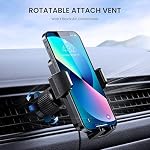 Qifutan Car Vent Phone Mount for Car [Military-Grade Hook Clip] Phone Stand for Car [Thick Cases Friendly] Air Vent Clip Cell Phone Holder for Smartphone, iPhone, Automobile Cradles Universal