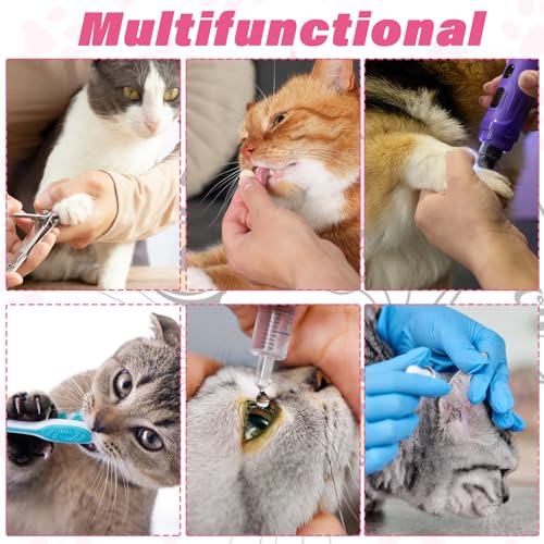 Image of Cat Grooming Wrap - Self-Adherent Anti-Scratch Swaddle Restraint Bag for Stress-Free, Soft Cat Blanket to Wrap Cat for Nail Clipping, Anti-Scratch, Anti-Escape, Multifunctional Wrap (21.7 x 21.7 inch)