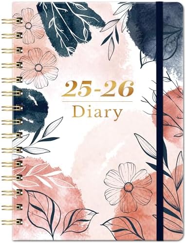 Academic Diary 2024-2025 - A5 Diary 2024-2025 Week To View, August 2024 - July 2025, 2024-2025 Diary With Strong Twin-Wire Binding, Hard Cover, Elastic Closure, Back Pocket, 21.5 X 15.5 X 1.5 Cm - View #7