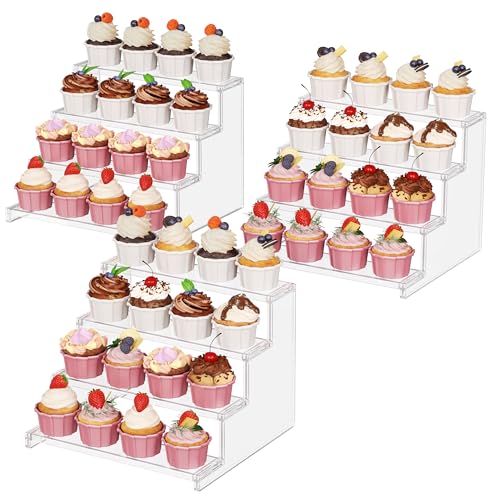 Lifewit Cupcake Stand, Spice Rack Organizer for Canbinet, 12 Inch, 3 Pcs