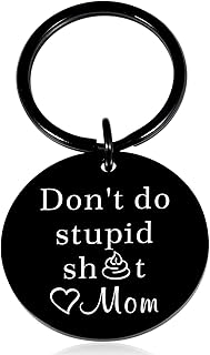 Gift Ideas For Boys Girls Christmas Gifts from Mom Stocking Stuffer Gifts for Son For Teen Boys Don't Do Stupid Keychain Birthday Xmas Presents For Son Kids Graduation New Years