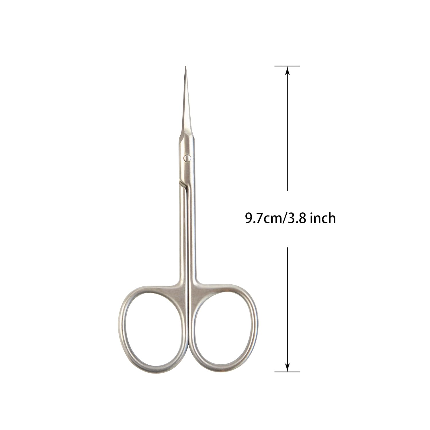 Cuticle Scissors Professional Cuticle Scissors Stainless Steel Sharp Cuticle Scissors for Men Women Trimming Eyebrows Eyelash Nose Hair and Toe Nail Beauty Small Nail Scissors (Straight Tip) - Image 2
