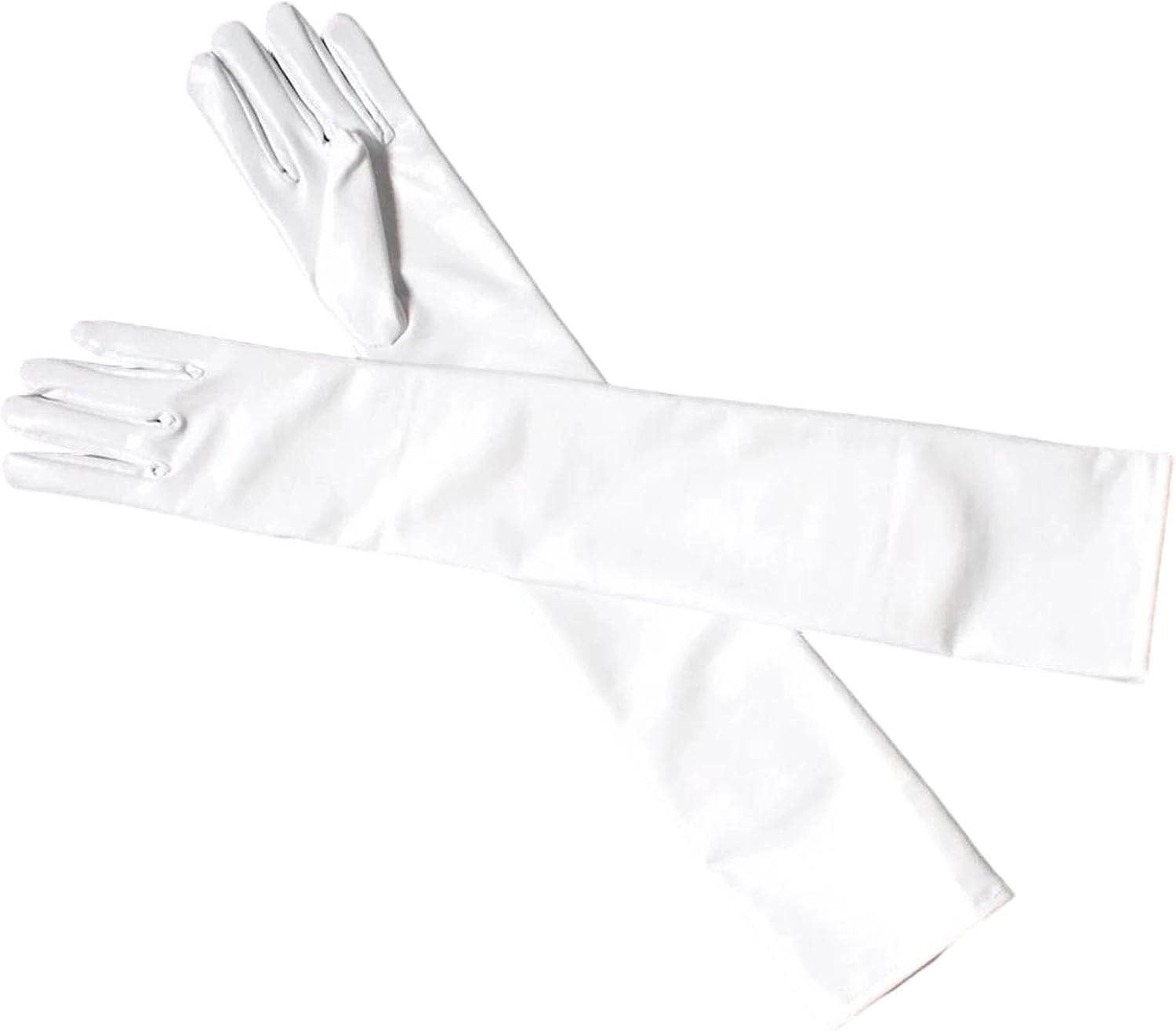 Women Long Sexy Patent Leather Gloves Tight Fit Cosplay Clothing Accessories For Dance Performance