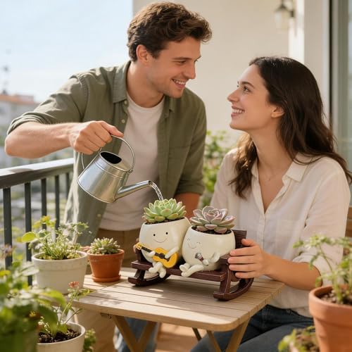 Pot de fleurs en résine pour orchidée et cactus : contenant respirant intérieur