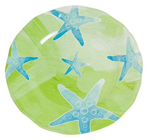 Galleyware Starfish Melamine Non-Skid Dinner Plates, Set Of 6