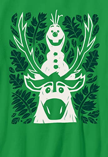 Disney Frozen 2 Olaf Sven Leaves Boy's Solid Crew Tee2