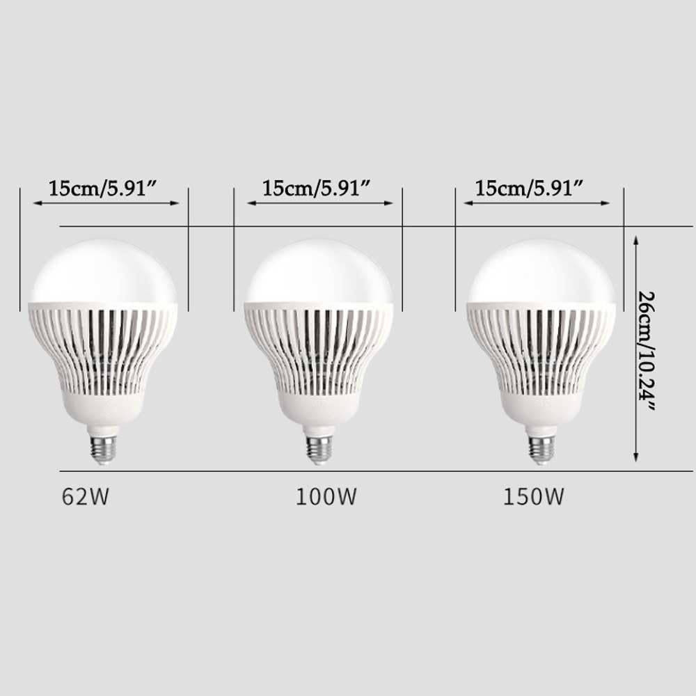 Bombilla Led E27 de 62 W de Alta Potencia, Luz Blanca de 5700 K, 6200 Lúmenes, Bombilla Led de Bajo Consumo de 62 W, ​​Base E27, Clasificación de Accesorio Cerrado, Lámparas/150W
