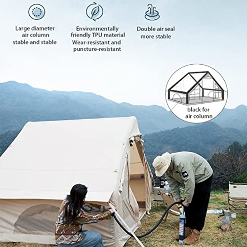 Carpa Inflable Grande Tipo Yurta Impermeable Camping 3-8 P miniatura 3