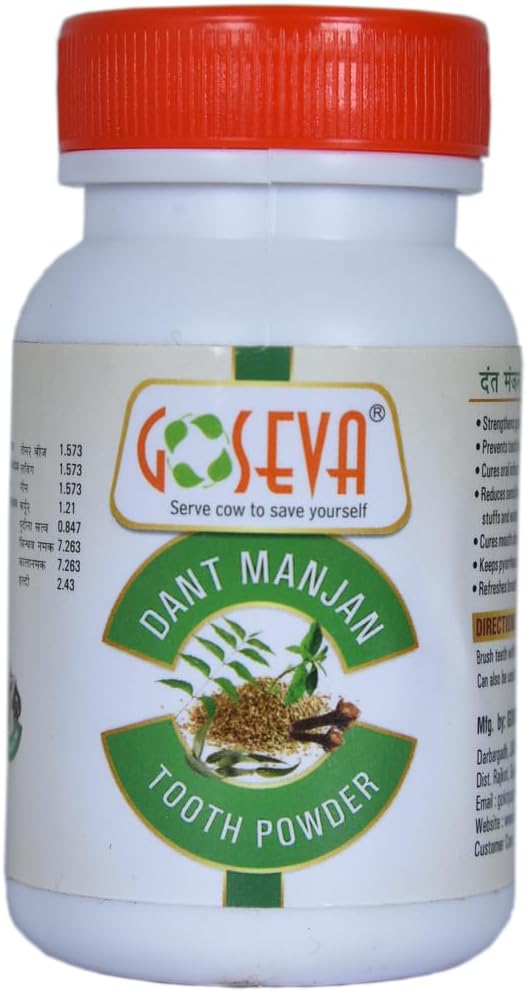 Goseva Natural Dantmanjan Powder 50 GM (Pack Of 4) | Made With Rare Herbs And Traditions | Oral Health | Ayurvedic Tooth Powder