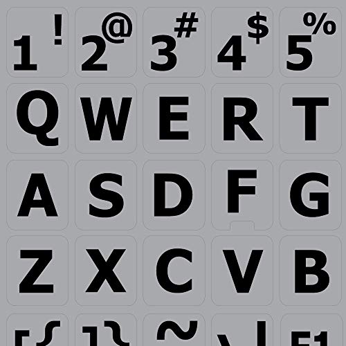 Stickers grandes para teclado en inglés US fondo gris miniatura 1
