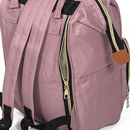 Mochila Casual Viagem Escolar Bolso Térmico Feminino/Masculino Resistente (Rosa)