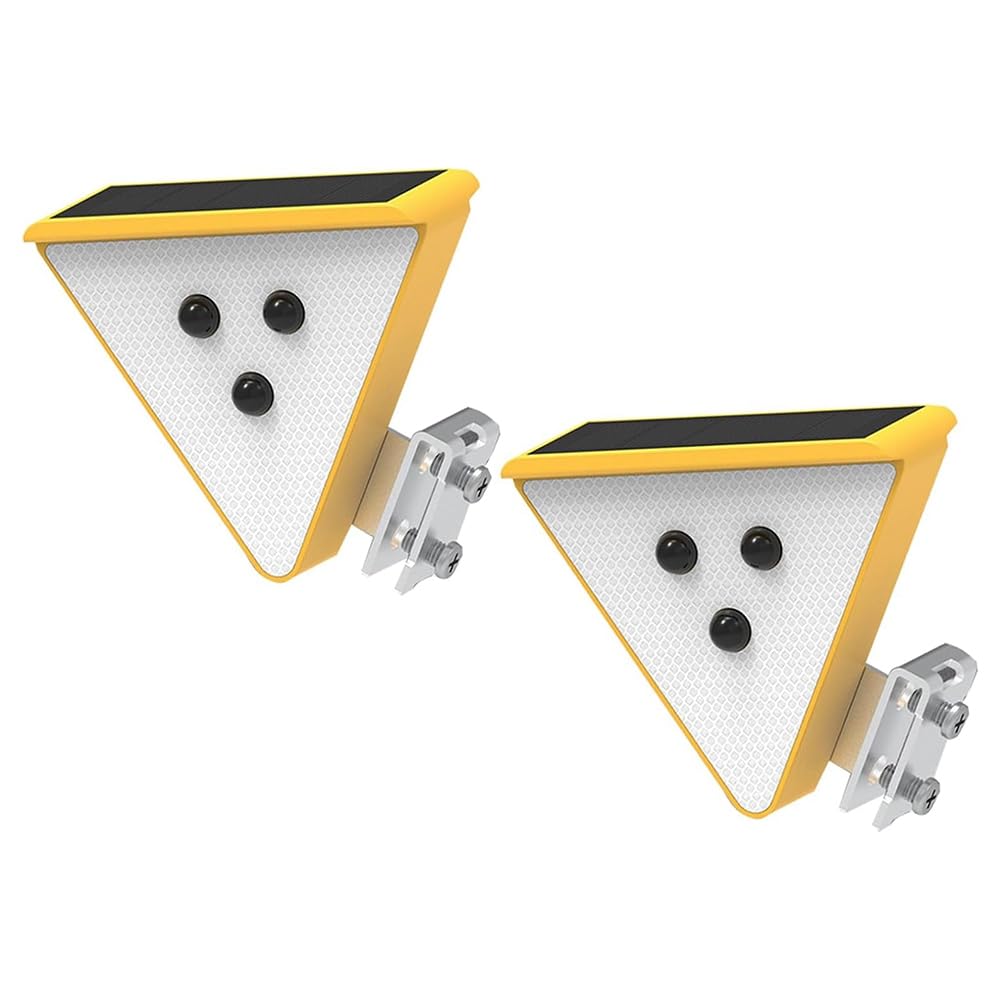 Luz de advertencia solar resistente al agua con destello LED amarillo vial