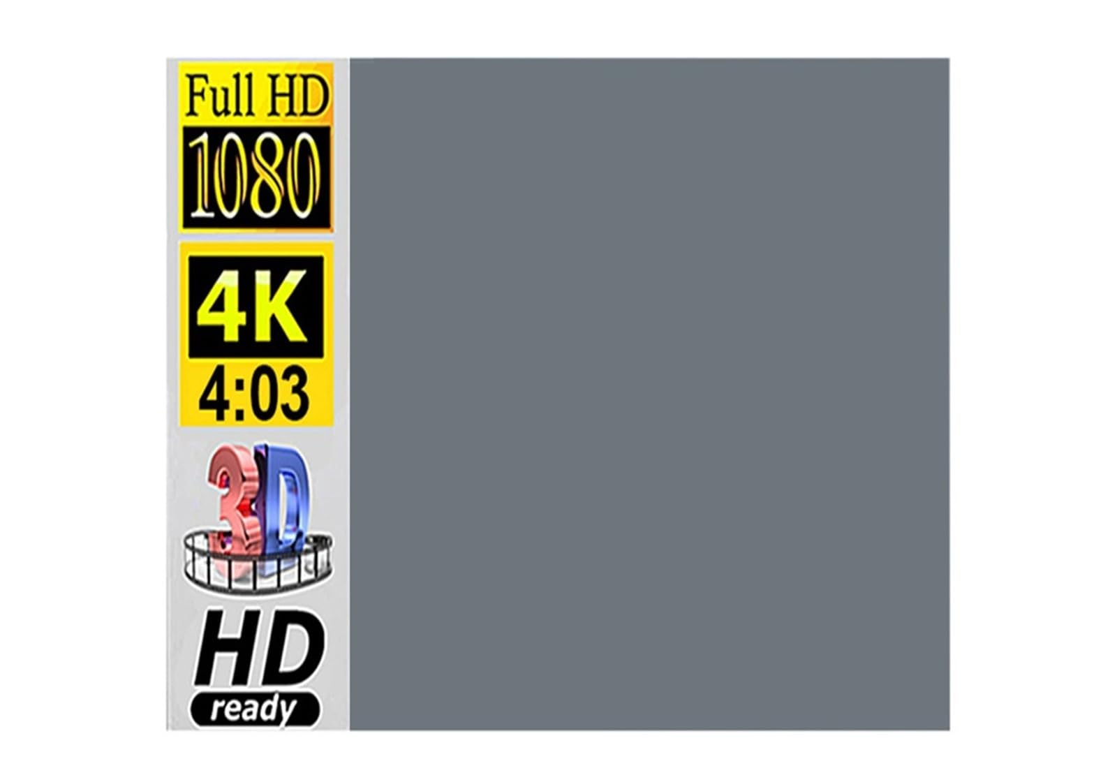 Przenośny ekran projektora Projektor w skali 4:3 60 72 84 92 100 110 cali 1080P HD składany przenośny ekran projekcyjny do kina domowego pomieszczeniach(110 inch)