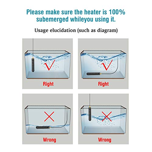 BOEESPAT Aquarium Heater 100W Fish Tank Heater with Anti Scald Protector and Aquarium Thermometer, Fully Submersible… - Image 7