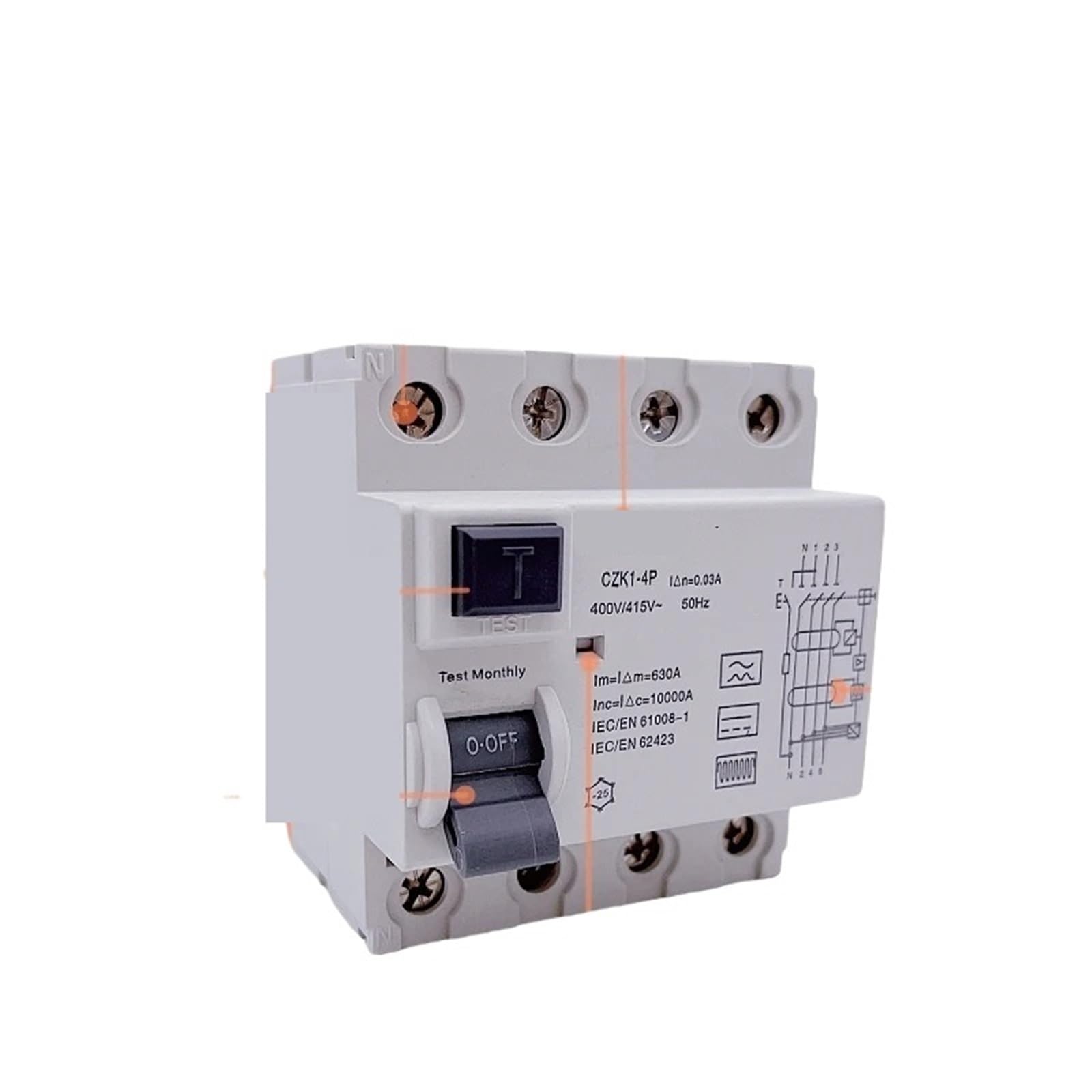 125A 4p RCCB RCD ELCB Circuit Breaker(B Type 4P 100MA,125A)