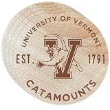 Vermont Catamounts Wood Coaster Engraved 4-Pack Officially Licensed Collegiate Product