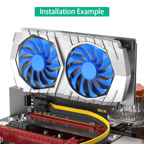 Extensión PCIe 5.0 X16 conector de 6 pines tarjeta elevadora PCI-e Express macho a hembra para GPU 6