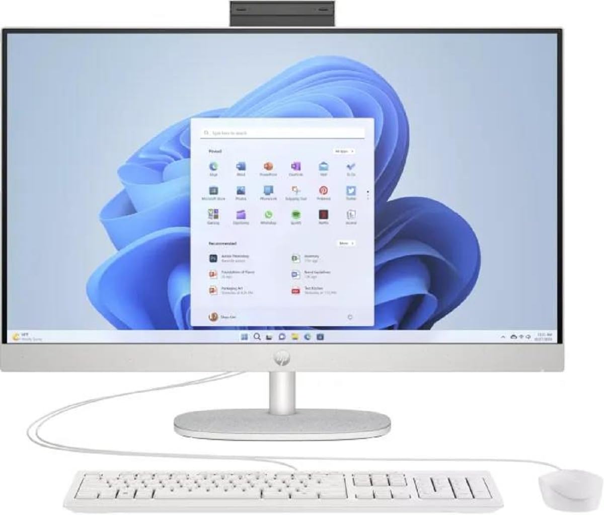 HP 27-cr0006ng AMD Ryzen? 7 7730U 68,6 cm (27") 1920 x 1080 Pixel 16 GB DDR4-SDRAM 1 TB SSD All-in-One-PC Windows 11 Home Wi-Fi 6 (802.11ax) Wei? (8Y3Q4EA#ABD)