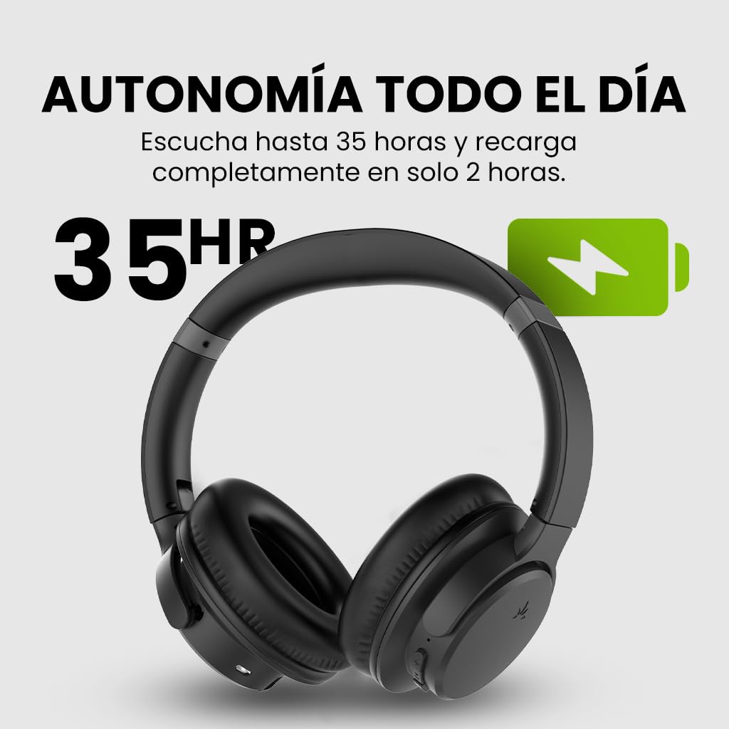 Avantree Ensemble – Auriculares Inalámbricos TV Televisión para Personas Mayores con Clear Voice, Diseño Cómodo, Base de Carga, 35h de Autonomía, Funcionan con TV con Salida óptica/AUX y Bluetooth