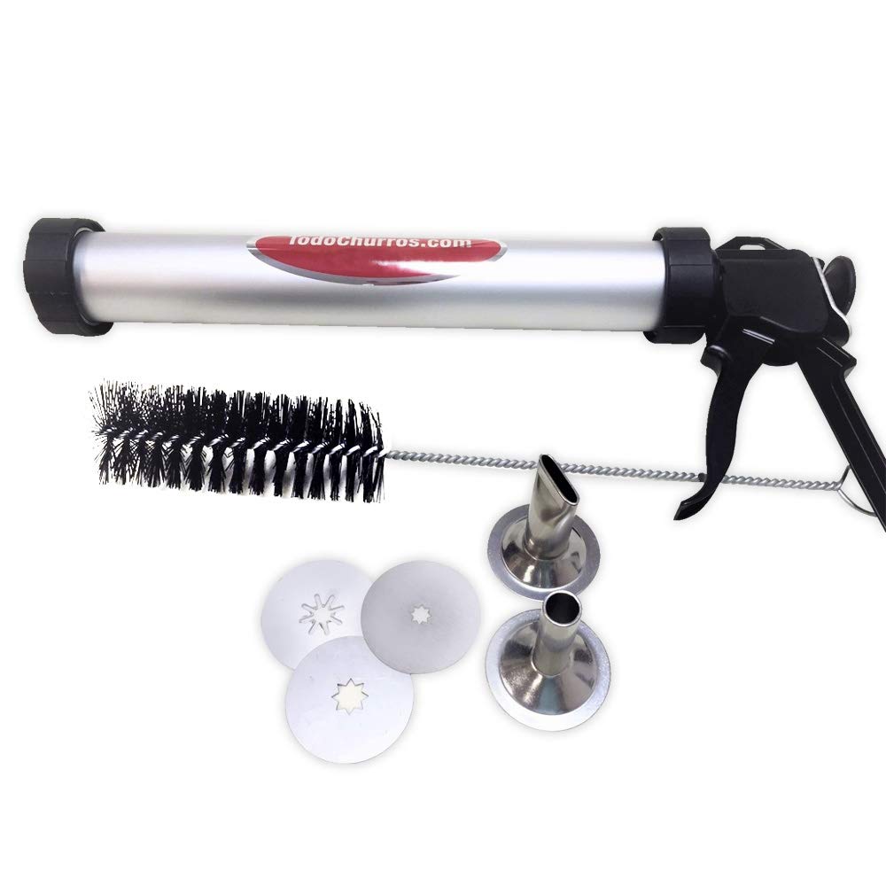 Churro Maker Gun. Holds. Includes 3 Exchangable Stainless Steel Nozzles