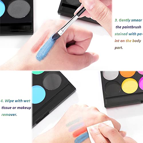 Bigfox Face Painting Kit Professional 15 Colors Face Body Paint For Adults Cosplay Makeup Palette Ideal For Halloween, Christmas Party Theater & Stage #TOP4