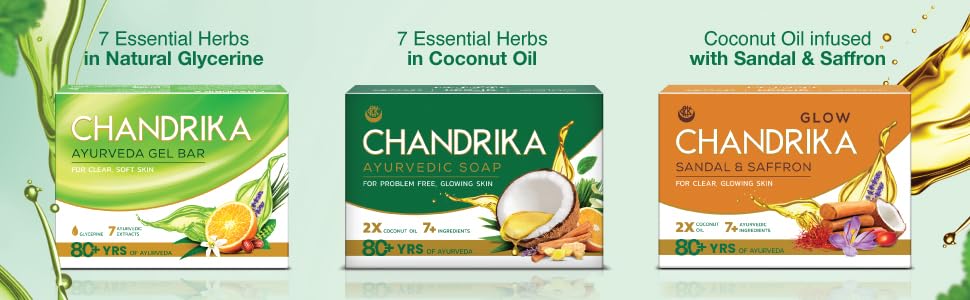 Image of Chandrika Soap Assorted Ayurveda Care Pack | For All Skin Types