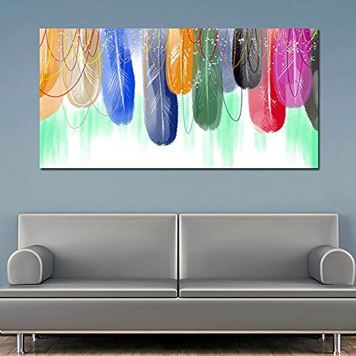 Kits de peinture diamant 5D grand format plume de fleur 50x140cm broderie mosaïque complet