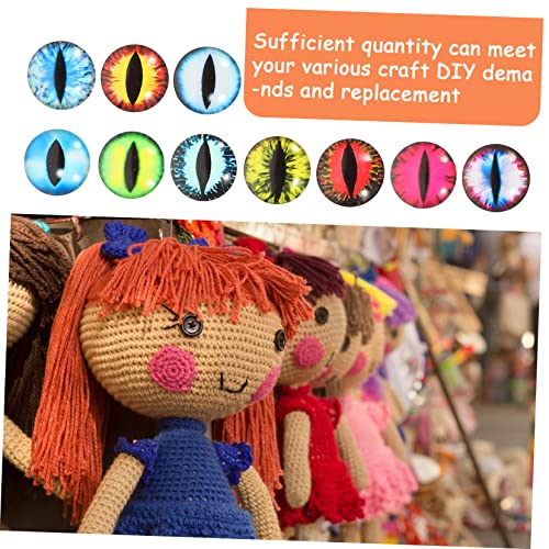 Lurrose 400 Unidades tapa-olho de vidro olhos artesanais decorações de globo ocular decoração brinqu