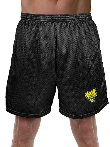 Fort Valley State University Primary Mark Men's Shorts 7" Inseam, Black, S