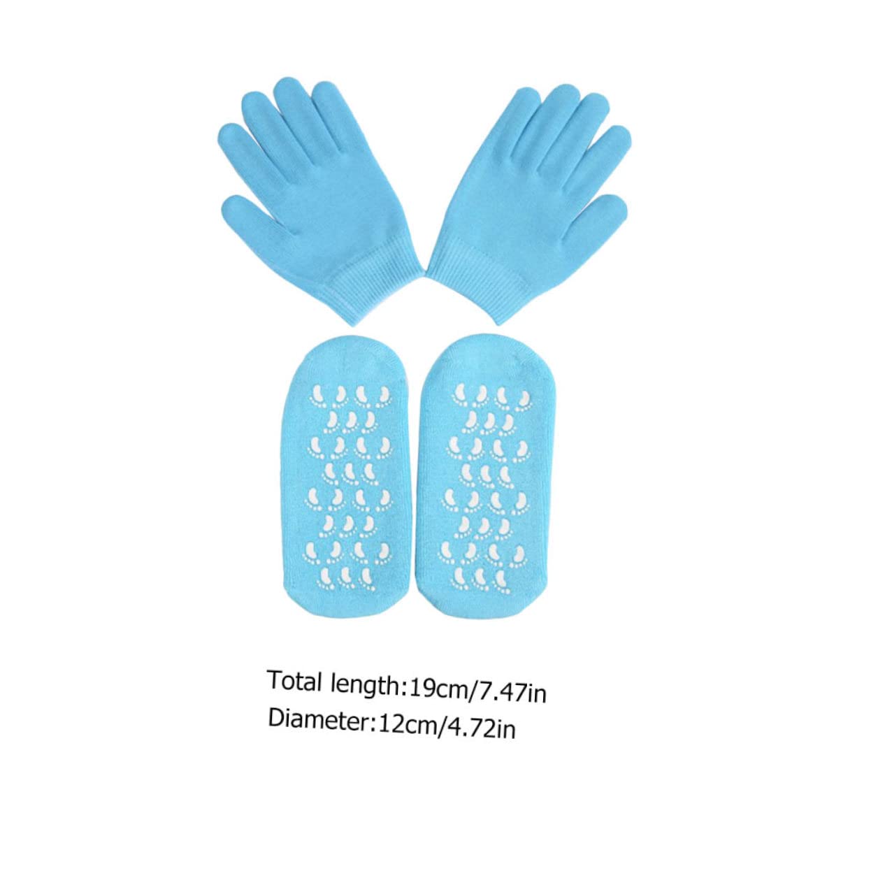 Set di 2 Calzini e Guanti Idratanti in Gel Phytagel Riutilizzabili per Cura Professionale di Mani e Piedi in Spa e Uso Quotidiano