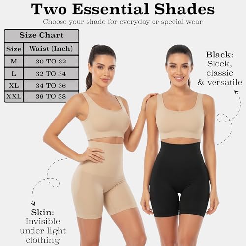 Image of Shoppy Villa High Waist Tummy Control Shapewear Shorts for Women, Seamless Body Shaper Butt Lifter Thigh Slimmer Compression Shorts, Breathable Sculpting Underwear Shapewear for Dresses