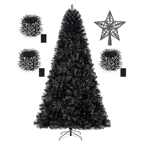 KTKDE 7.5ft Black Christmas Tree Artificial Halloween Tree Decorations...
