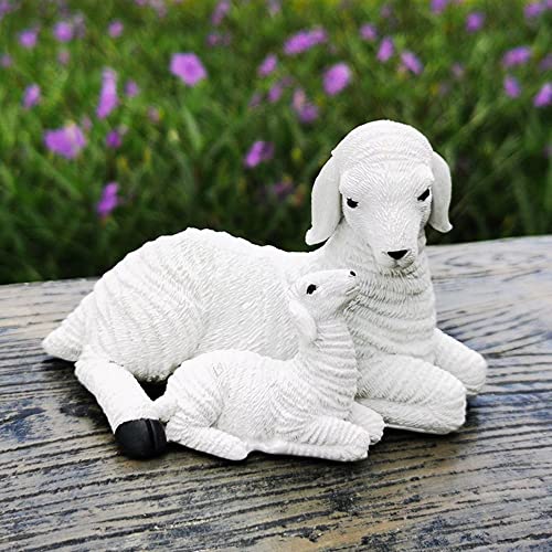 Homesogood Goat Figurine Garden Landscape Ornament Decoration For Backyard Outdoor Lamb Statue Home Decorative Resin Crafts(Style-2) #TOP2