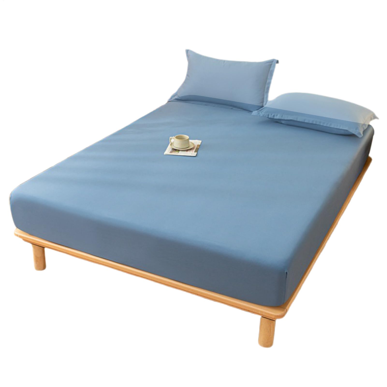 Drap-housse coton 200x218 cm idéal pour la chambre à coucher et la relaxation