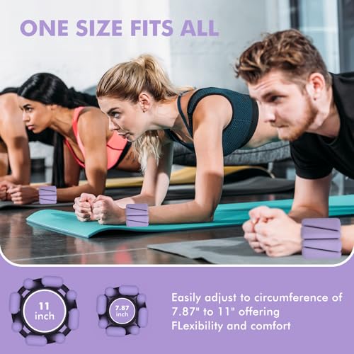 Image of Wrist Weights, Ankle Weights for Women Men, Adjustable Wrist Weighted Bracelet for Home Gym Workout, Running, Yoga, Exercise, Strength Training